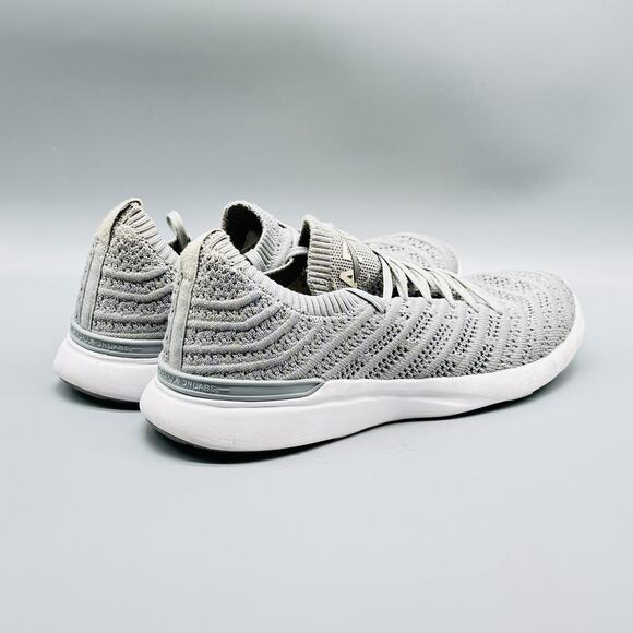 APL Shoes Womens 8.5 Gray Knit TechLoom Wave Athletic Lightweight Running - Picture 7 of 10